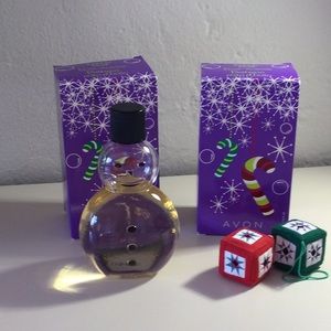 TWO bottles of Snowman Bubble Bath by Avon